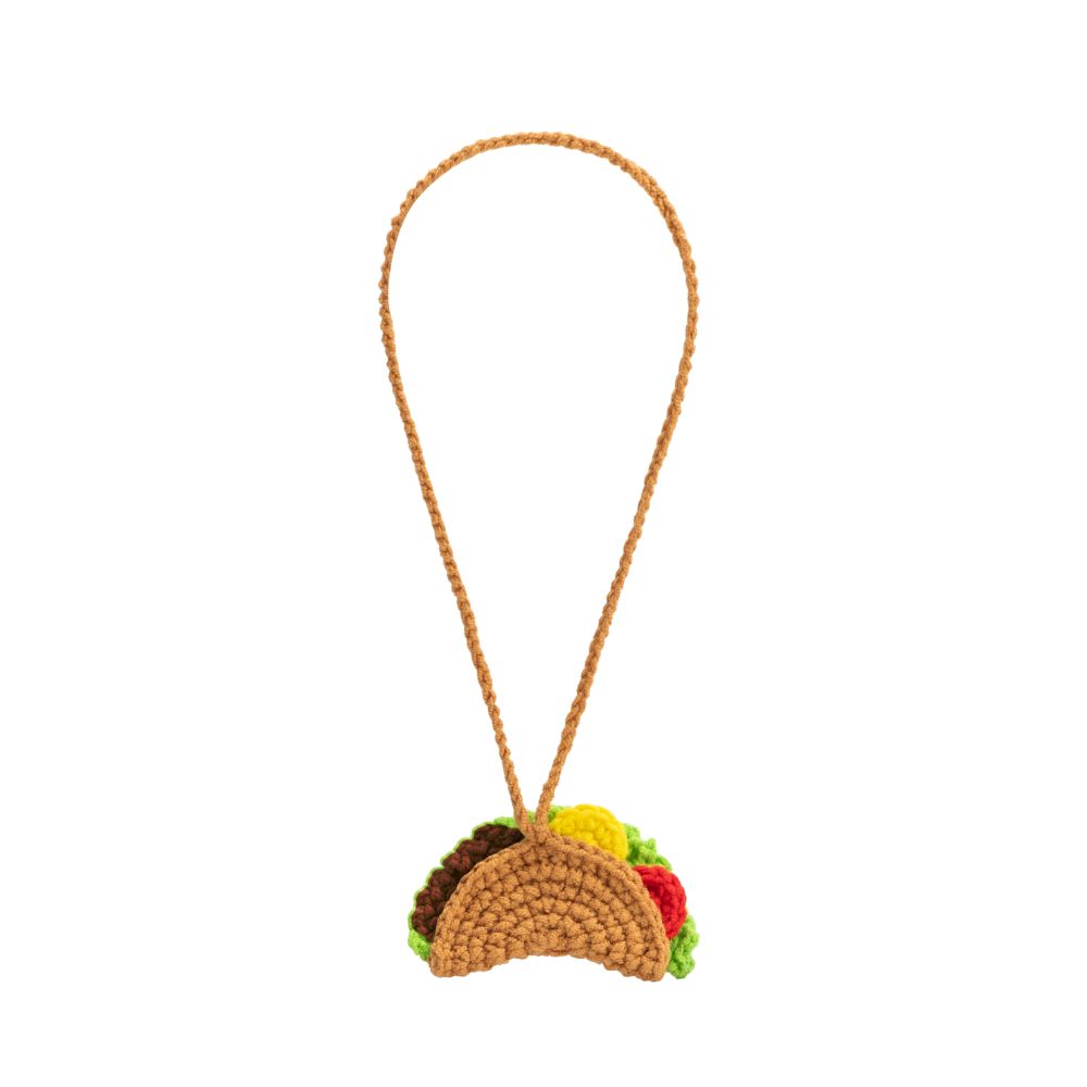 Melie Bianco Tan Taco Crochet Bag Charm