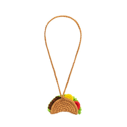 Melie Bianco Tan Taco Crochet Bag Charm