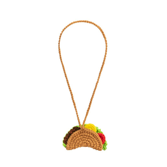 Melie Bianco Tan Taco Crochet Bag Charm