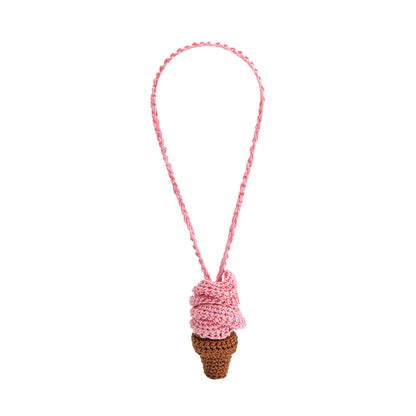 Melie Bianco Pink Ice Cream Crochet Bag Charm