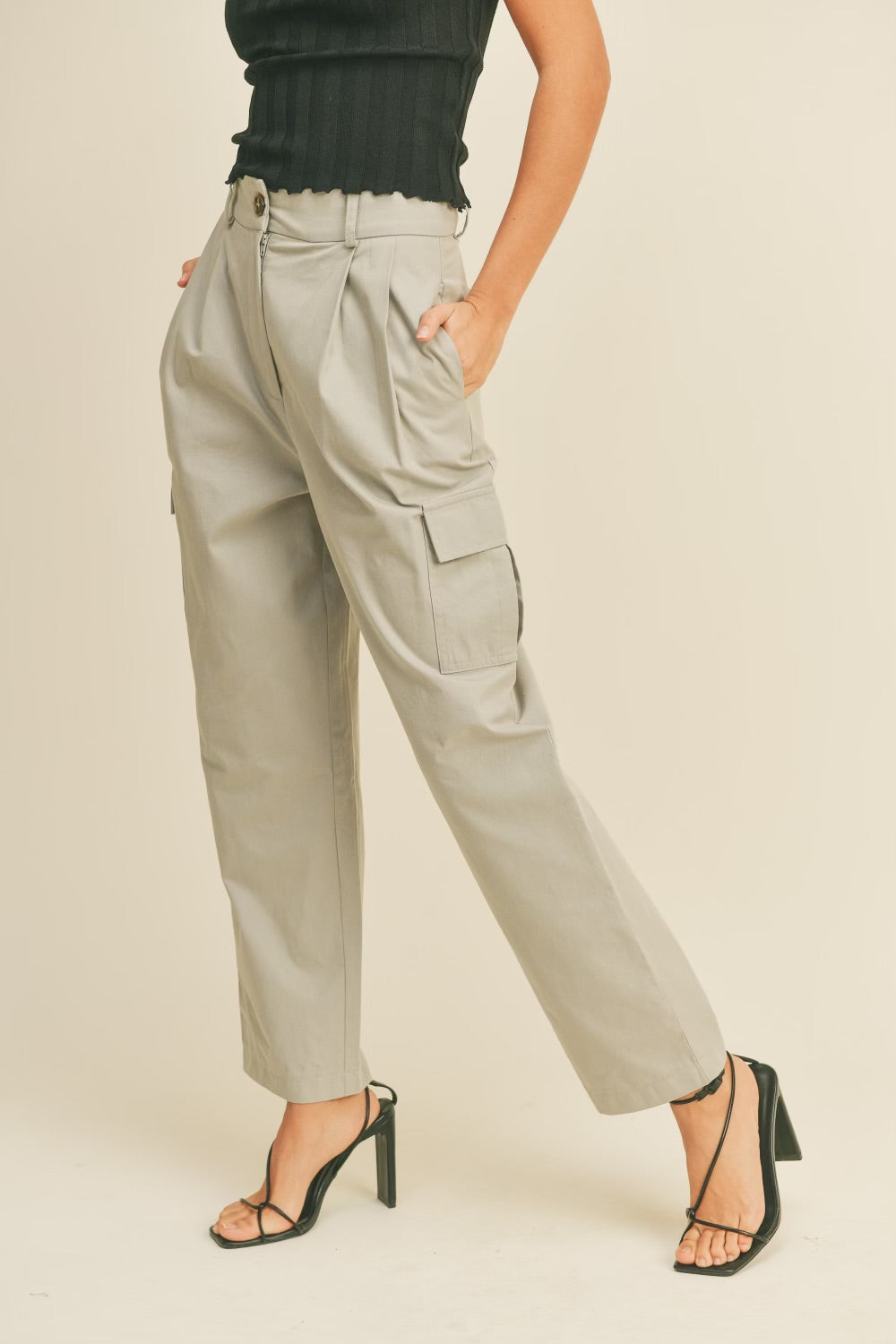 Melie Bianco High-Rise Cargo Pants
