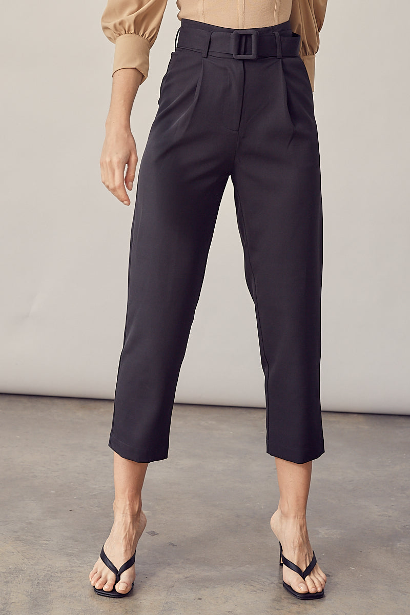 Melie Bianco Straight Leg Belted Pant