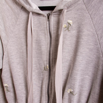 Melie Bianco Embroidered Hooded Romper