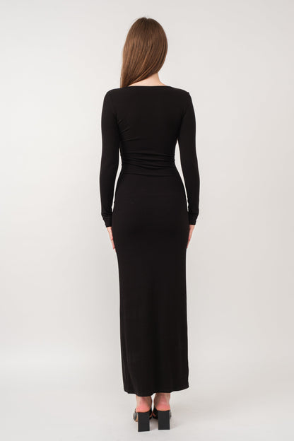 Melie Bianco Ribbed Maxi Dress