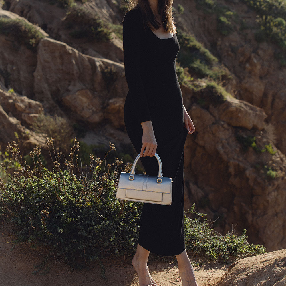 Melie Bianco Ribbed Maxi Dress