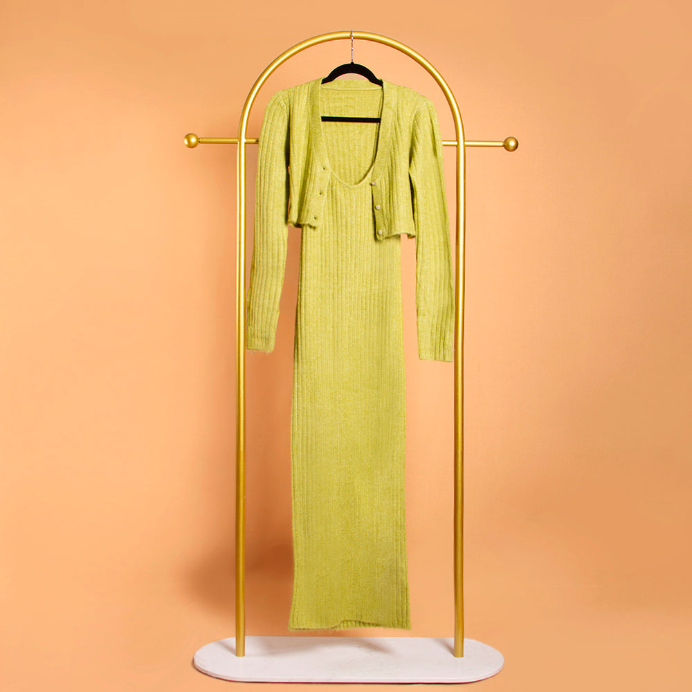 Melie Bianco Cardigan & Midi Dress Set