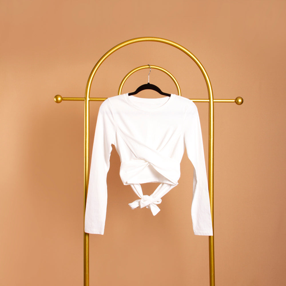 Melie Bianco Front Cross Back Tie Top