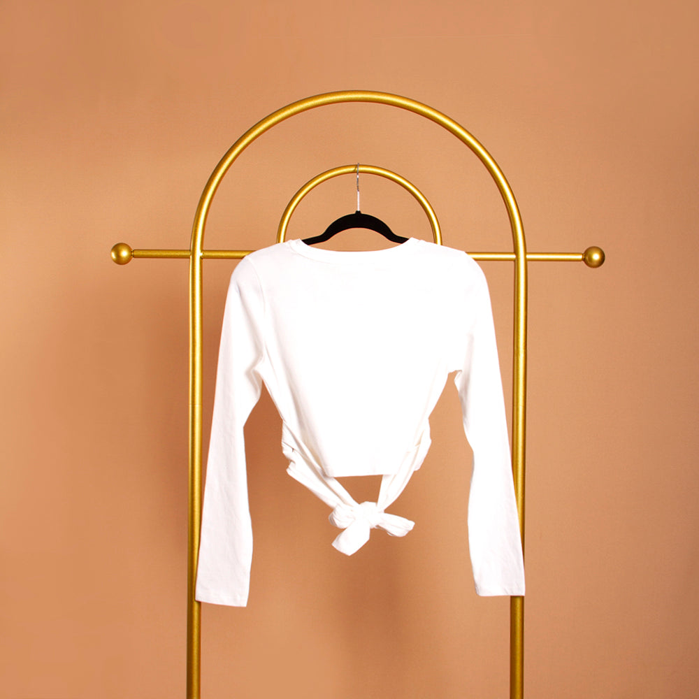 Melie Bianco Front Cross Back Tie Top