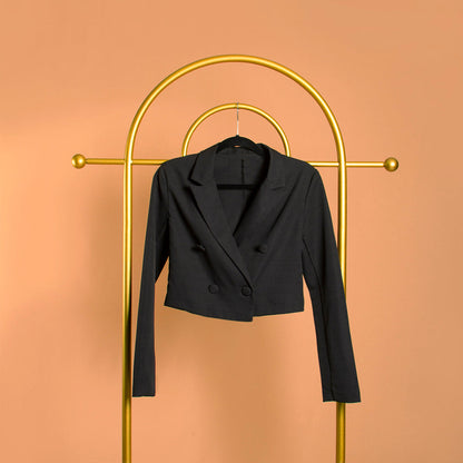 Melie Bianco Double Breasted Cropped Jacket