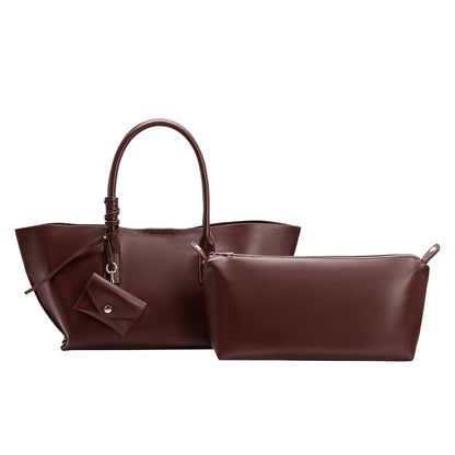 Melie Bianco Burgundy Astrid Recycled Vegan Leather Tote Bag