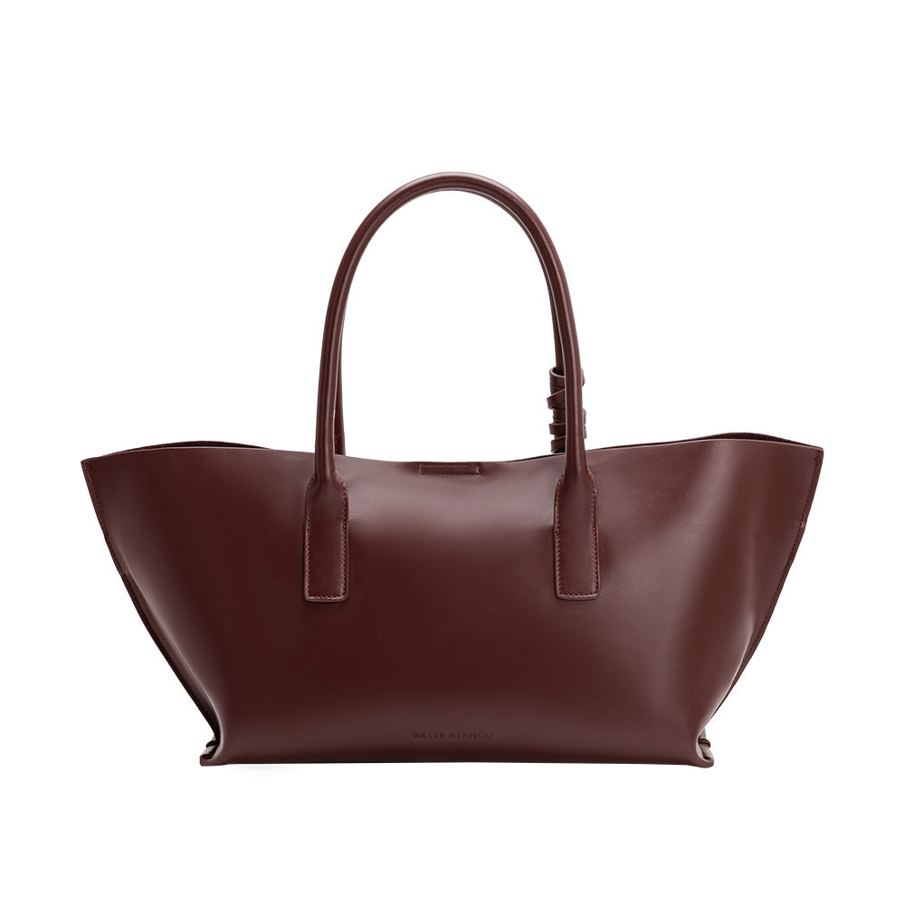 Melie Bianco Burgundy Astrid Recycled Vegan Leather Tote Bag