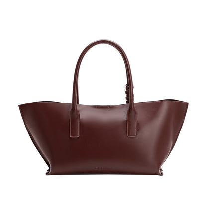 Melie Bianco Burgundy Astrid Recycled Vegan Leather Tote Bag