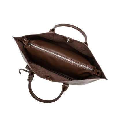Melie Bianco Espresso Astrid Recycled Vegan Leather Tote Bag