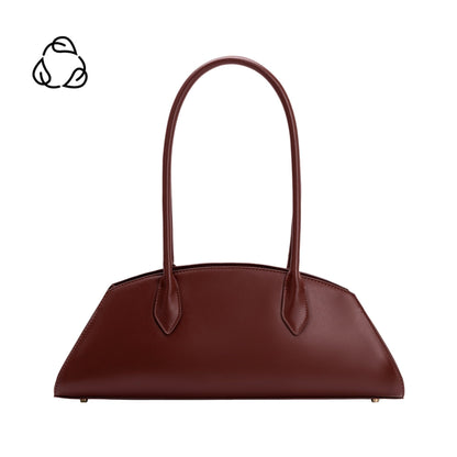 Melie Bianco Burgundy Birdie Recycled Vegan Leather Shoulder Bag