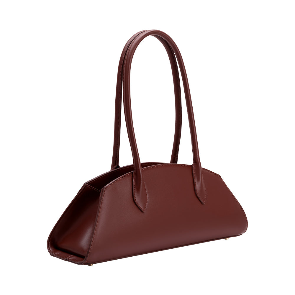 Melie Bianco Burgundy Birdie Recycled Vegan Leather Shoulder Bag