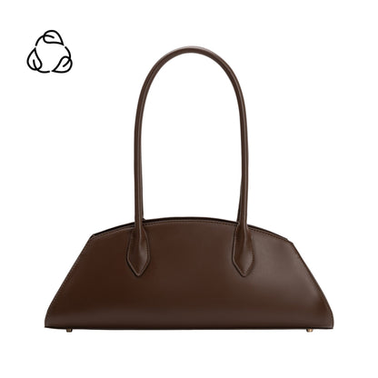Melie Bianco Espresso Birdie Recycled Vegan Leather Shoulder Bag