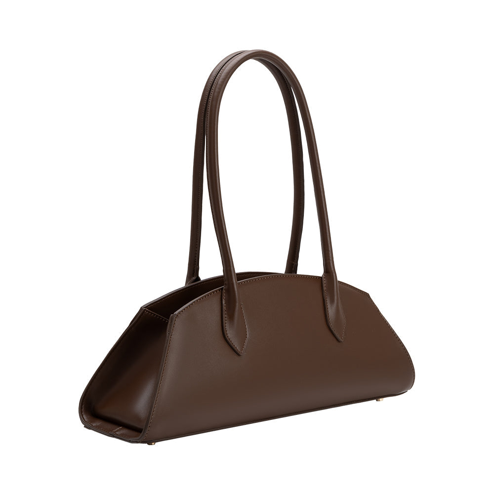 Melie Bianco Espresso Birdie Recycled Vegan Leather Shoulder Bag
