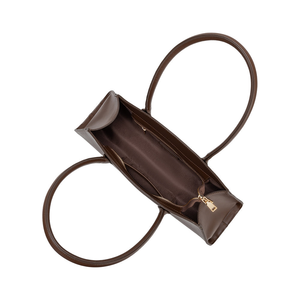 Melie Bianco Espresso Birdie Recycled Vegan Leather Shoulder Bag