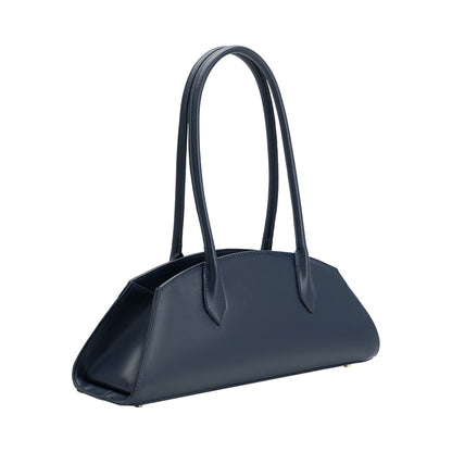 Melie Bianco Navy Birdie Recycled Vegan Leather Shoulder Bag