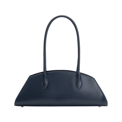 Melie Bianco Navy Birdie Recycled Vegan Leather Shoulder Bag