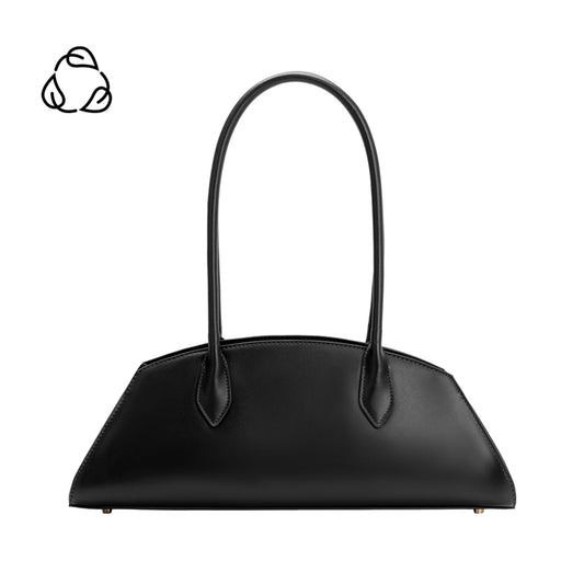 Melie Bianco Black Birdie Recycled Vegan Leather Shoulder Bag