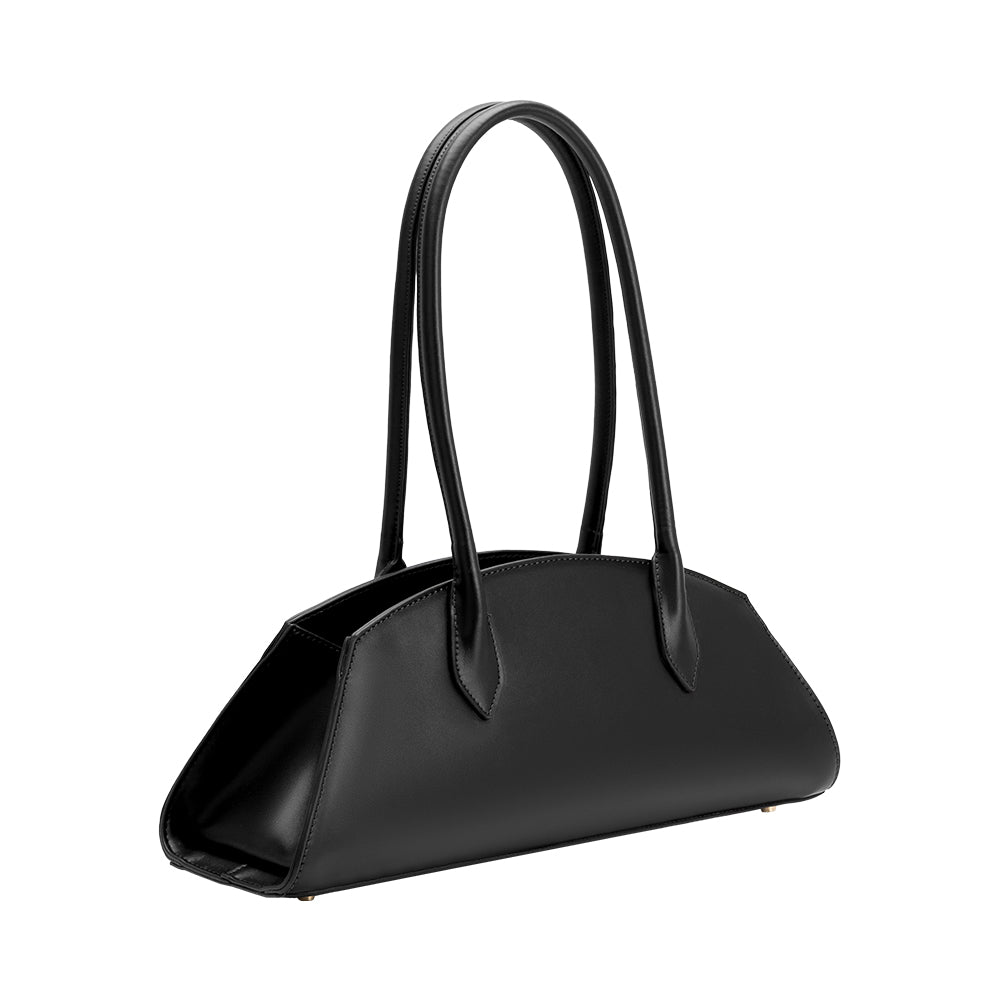 Melie Bianco Black Birdie Recycled Vegan Leather Shoulder Bag