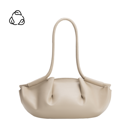 Melie Bianco Mushroom Candace Recycled Vegan Leather Shoulder Bag