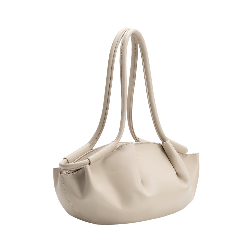 Melie Bianco Mushroom Candace Recycled Vegan Leather Shoulder Bag