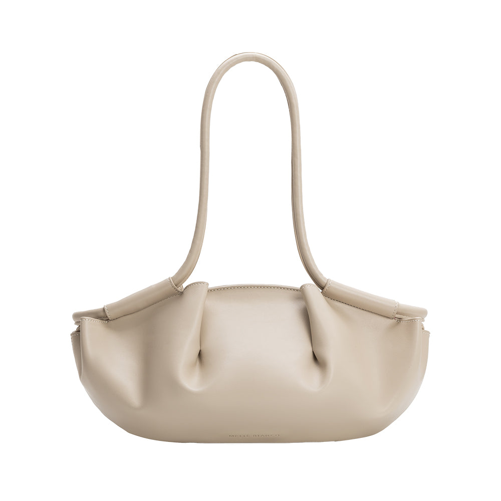 Melie Bianco Mushroom Candace Recycled Vegan Leather Shoulder Bag