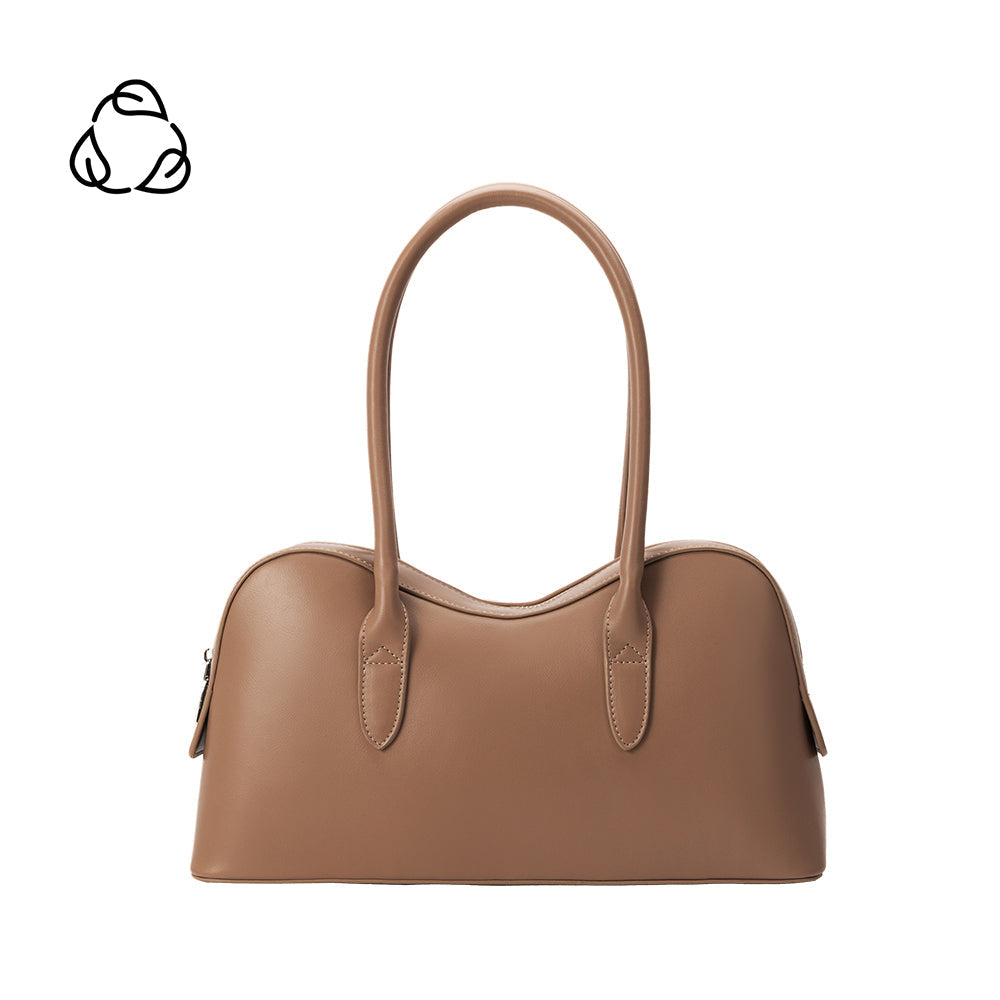 Melie Bianco Mocha Tilda Recycled Vegan Leather Shoulder Bag