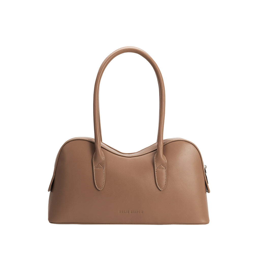 Melie Bianco Mocha Tilda Recycled Vegan Leather Shoulder Bag