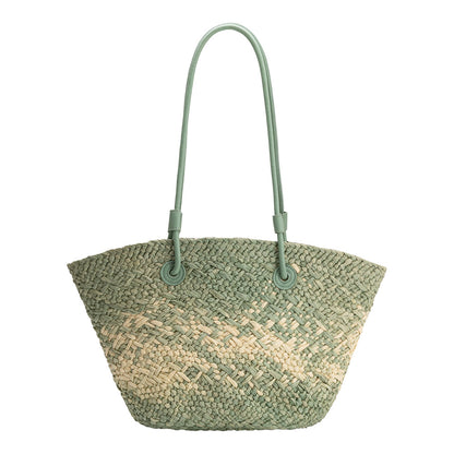 Melie Bianco Sage Sunset Straw Vegan Tote Bag