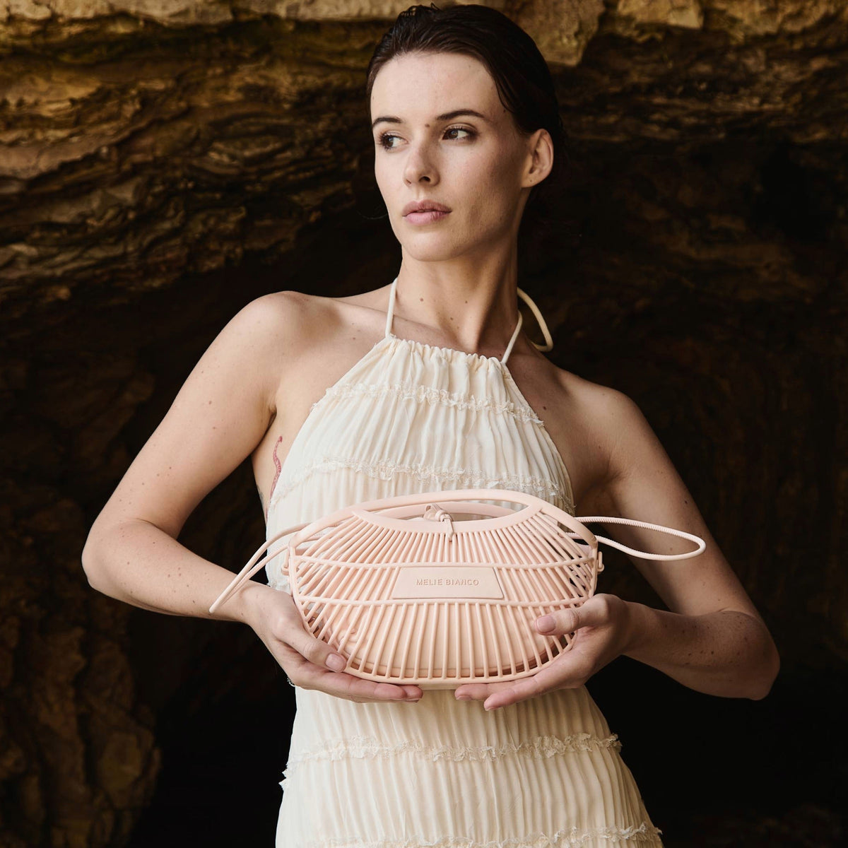 Melie Bianco White Nikko Jelly Small Tote Bag