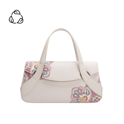 Melie Bianco Bone Beatriz Recycled Vegan Leather Crossbody Bag