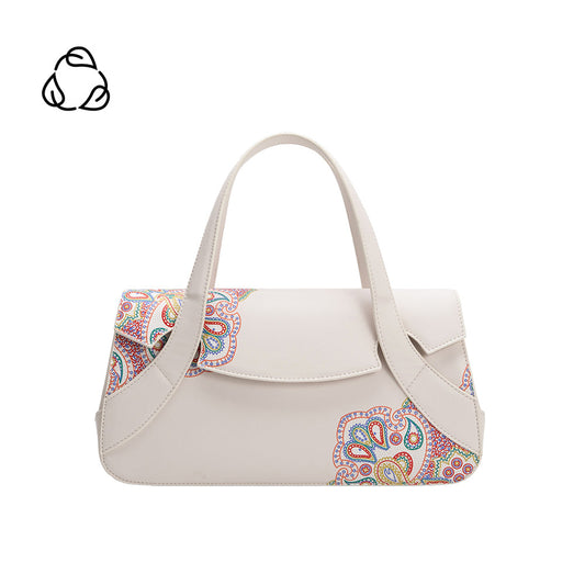 Melie Bianco Bone Beatriz Recycled Vegan Leather Crossbody Bag