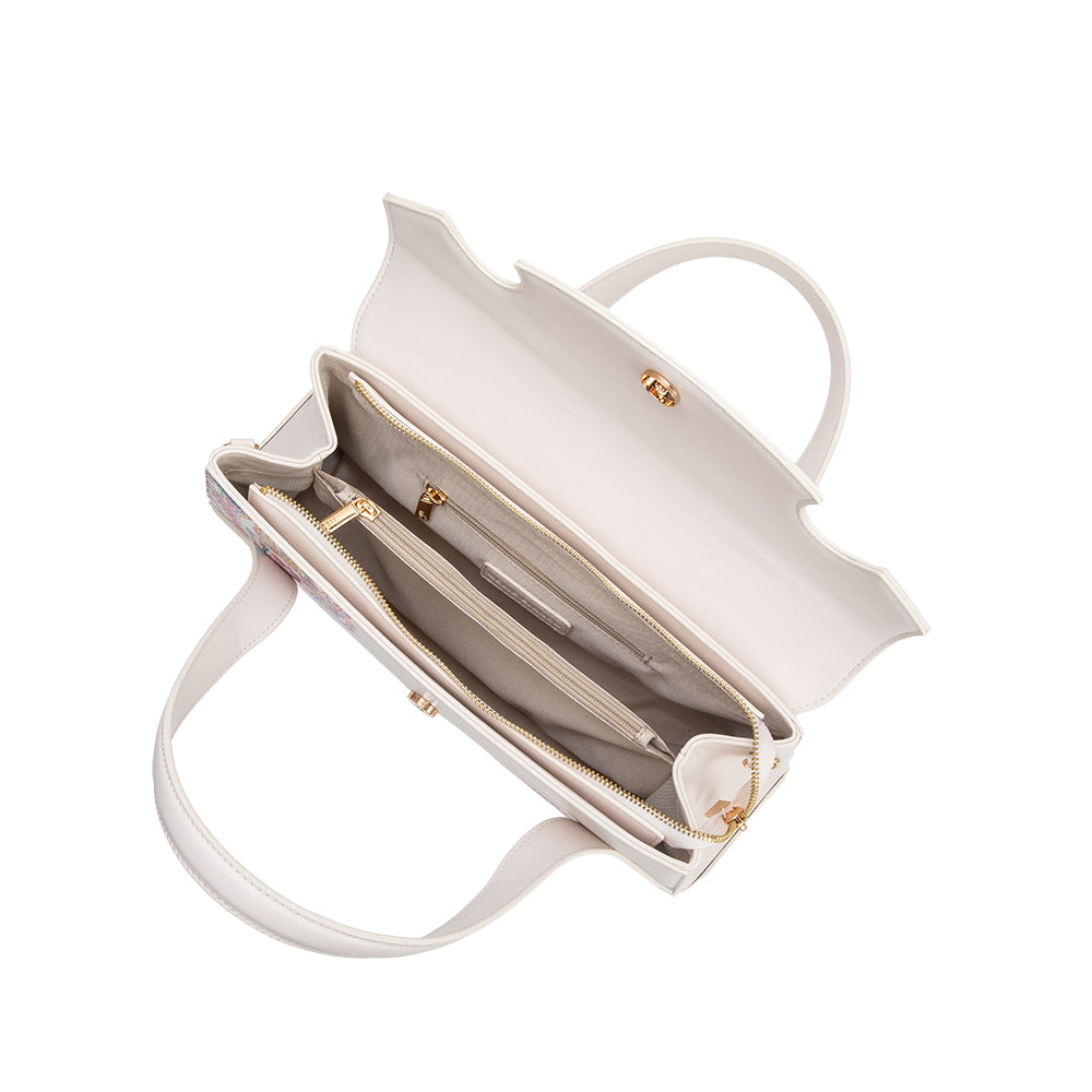 Melie Bianco Bone Beatriz Recycled Vegan Leather Crossbody Bag