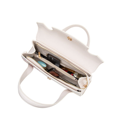 Melie Bianco Bone Beatriz Recycled Vegan Leather Crossbody Bag