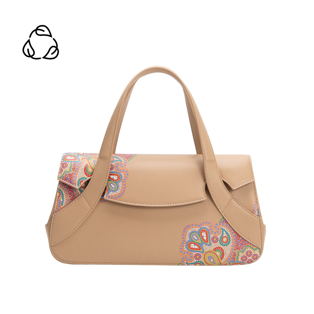 Melie Bianco Tan Beatriz Recycled Vegan Leather Crossbody Bag