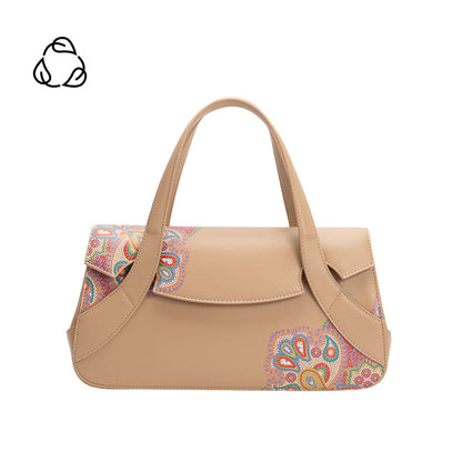 Melie Bianco Tan Beatriz Recycled Vegan Leather Crossbody Bag