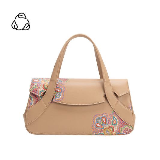 Melie Bianco Tan Beatriz Recycled Vegan Leather Crossbody Bag