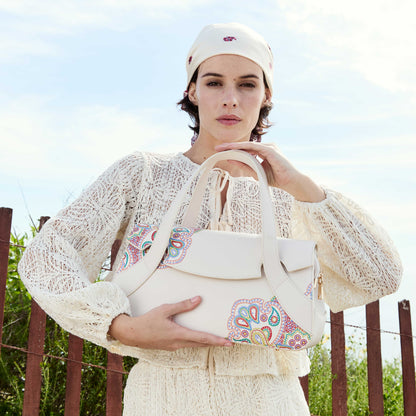 Melie Bianco Tan Beatriz Recycled Vegan Leather Crossbody Bag