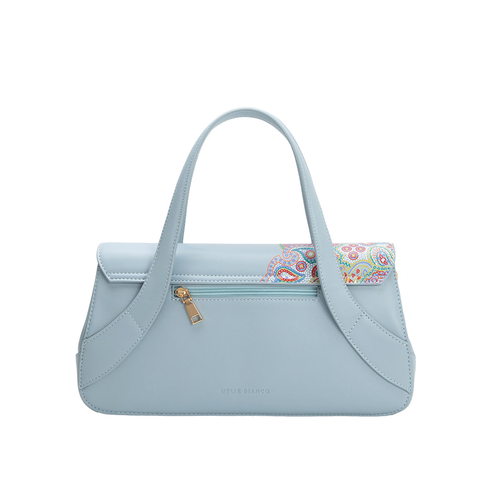 Melie Bianco Blue Beatriz Recycled Vegan Leather Crossbody Bag