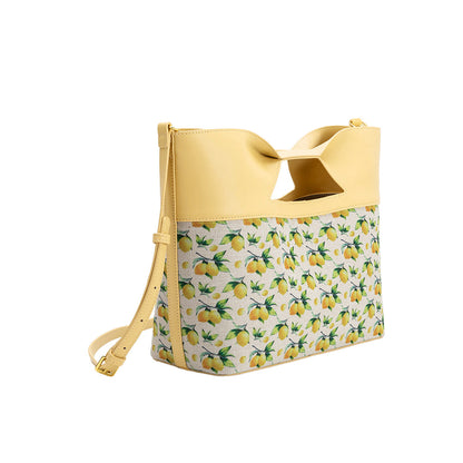 Melie Bianco Yellow Lemon Jillian Recycled Vegan Leather Tote Bag