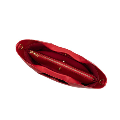 Melie Bianco Red Cherry Jillian Recycled Vegan Leather Tote Bag