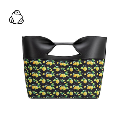 Melie Bianco Black Lemon Jillian Recycled Vegan Leather Tote Bag
