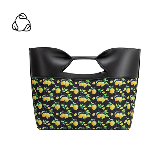 Melie Bianco Black Lemon Jillian Recycled Vegan Leather Tote Bag