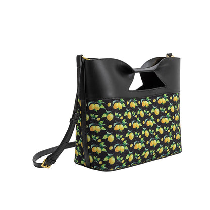Melie Bianco Black Lemon Jillian Recycled Vegan Leather Tote Bag