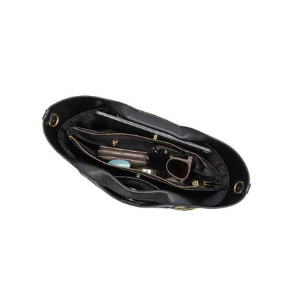 Melie Bianco Black Lemon Jillian Recycled Vegan Leather Tote Bag