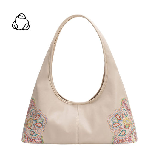 Melie Bianco Bone Tinsley Recycled Vegan Leather Shoulder Bag