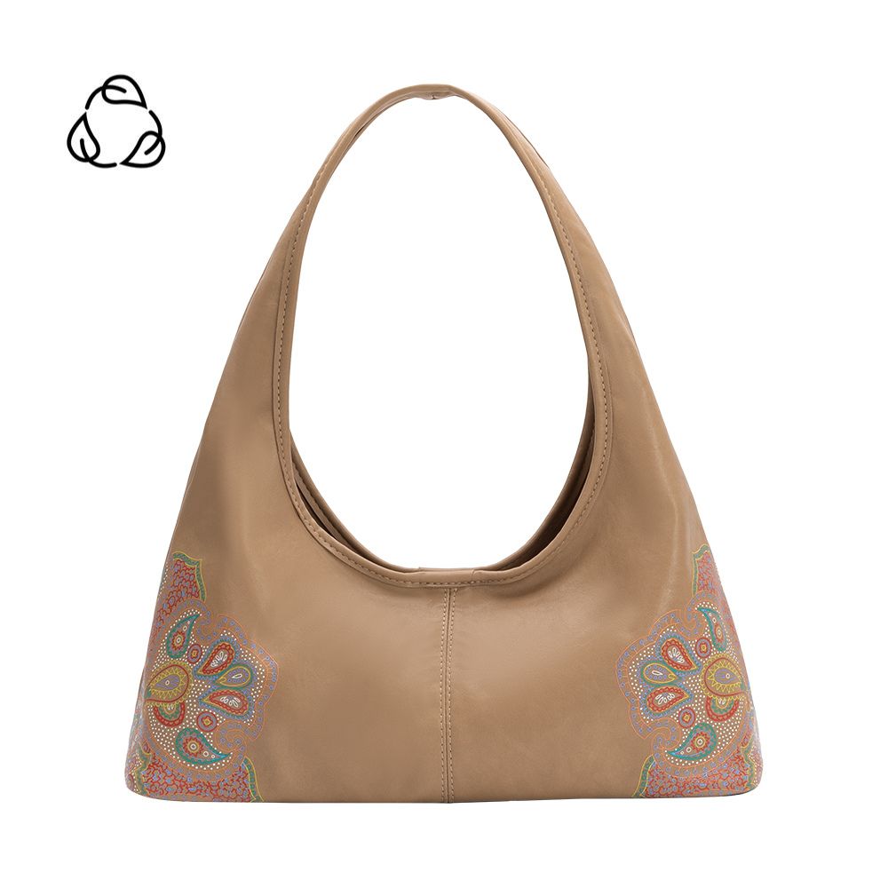 Melie Bianco Tan Tinsley Recycled Vegan Leather Shoulder Bag